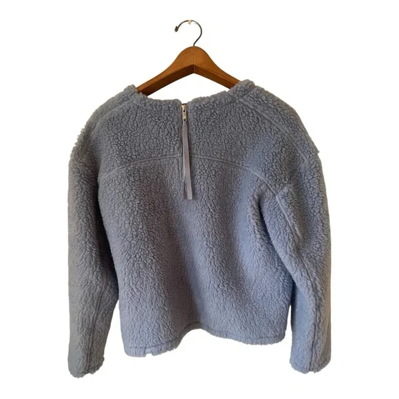 New Lululemon Wool Whenever Crew Chambray Sherpa Pullover Size 8 - Picture 3 of 7